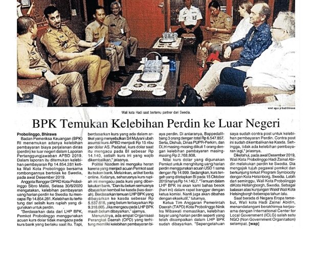 BPK Temukan Kelebihan Perdin ke Luar Negeri | BPK Perwakilan Provinsi Jawa Timur